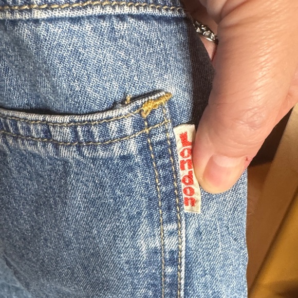 Vintage London London Blue Denim Overalls Shortalls Size Small - Picture 12 of 13